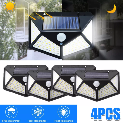 4X Solar Power PIR Motion Sensor Wall Lights LED Outdoor Garden Security Lamp 4X Solar Power PIR Motion Sensor Wall Lights LED Outdoor Garden Security Lamp