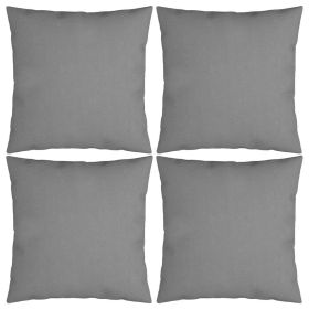 Throw Pillows 4 pcs Gray 15.7"x15.7" Fabric