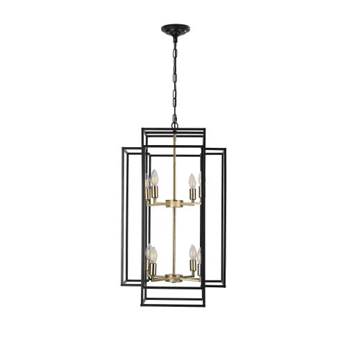 8 Lights Black & Gold Lantern Tiered Chandelier, Industrial Farmhouse Chandelier - No Bulbs Unavailable Platform- Temu 8 Lights Black & Gold Lantern Tiered Chandelier, Industrial Farmhouse Chandelier - No Bulbs Unavailable Platform- Temu