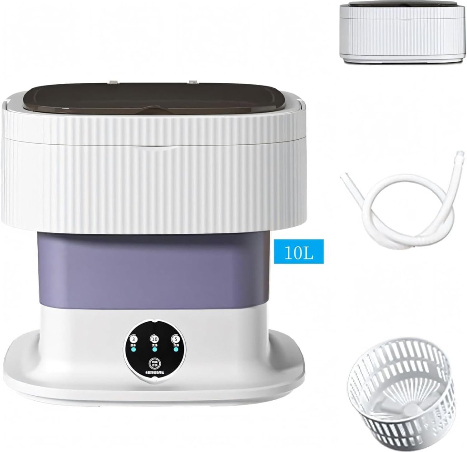 Portable Washing Machine,10L, Foldable Washer,3 Modes Deep Cleaning Of Underwear, Baby Clothes And Other Small Clothes. Suitable For Apartme Portable Washing Machine,10L, Foldable Washer,3 Modes Deep Cleaning Of Underwear, Baby Clothes And Other Small Clothes. Suitable For Apartme