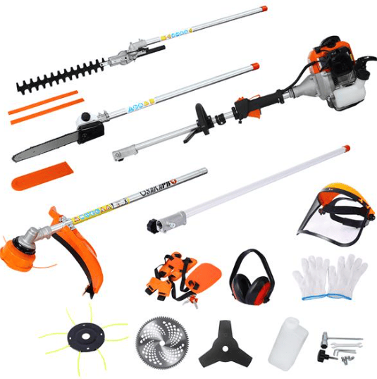 10-in-1 Multi-Purpose Mowing Tool, 33CC 2-Stroke Garden Tool System With Gasoline Rod Saw, Hedge Mower, Lawn Mower & Lawn Mower Meets EPA Standards 10-in-1 Multi-Purpose Mowing Tool, 33CC 2-Stroke Garden Tool System With Gasoline Rod Saw, Hedge Mower, Lawn Mower & Lawn Mower Meets EPA Standards