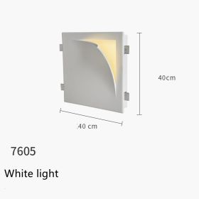 Minimalist Recessed Living Room Wall Sconce Plaster Without Frame (Option: White B White light)