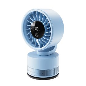 4000 MAh High Capacity Suction Cup Fan With Ultra Strong Suction, Can Be Used As A Bathroom Fan Or Car Fan,Features Five Adjustable Speed Setting (Option: bule)