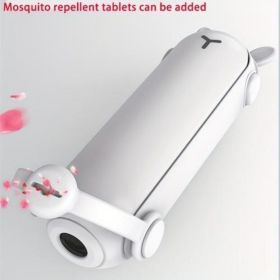 3-in-1 Portable Foldable Handheld Fan With Mini USB-Rechargeable Flashlight (Option: white)