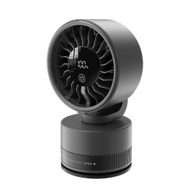 4000 MAh High Capacity Suction Cup Fan With Ultra Strong Suction, Can Be Used As A Bathroom Fan Or Car Fan,Features Five Adjustable Speed Setting (Option: Dark gray)